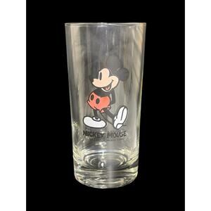 1970's Walt Disney Productions Mickey Mouse 11oz Clear Glass Collectible Retro